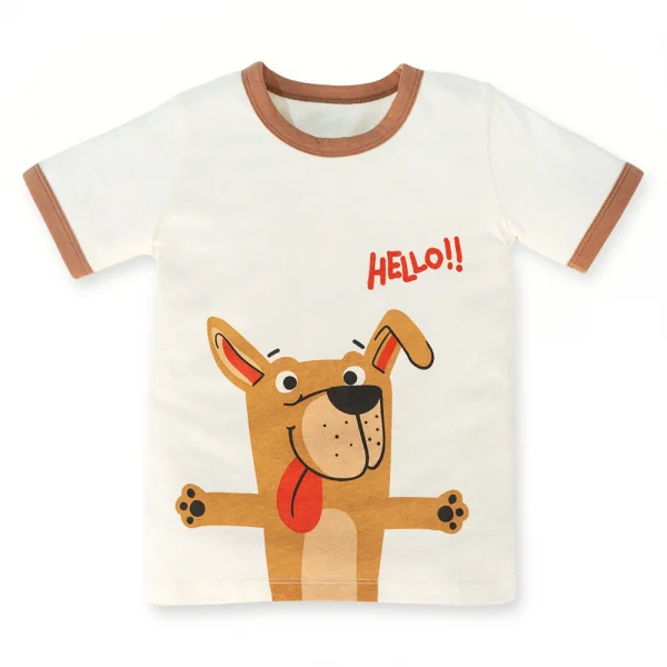 Bộ bé trai ngắn Animo Easy HN1124087 (1-4Y,Nâu nhạt)