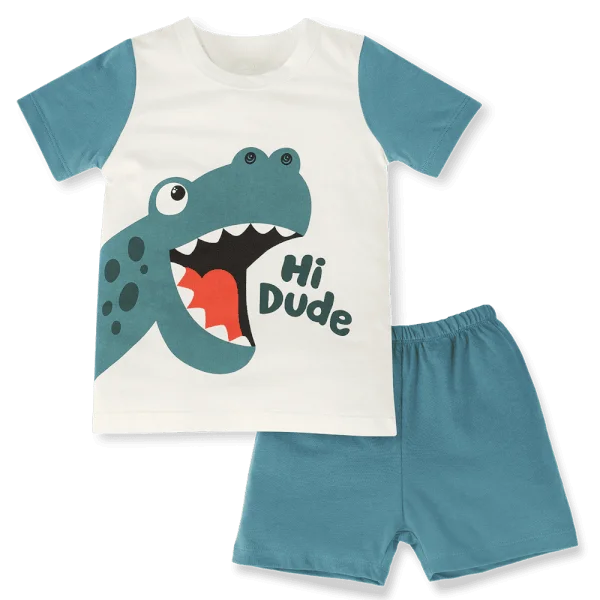 Bộ bé trai ngắn Animo Easy HN1124085 (1-4Y,Xanh lá)