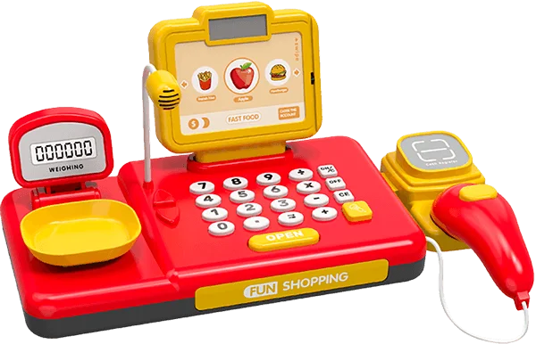 Máy tính tiền cao cấp kèm micro có âm thanh và đèn LH16880840 C407 (Đỏ)