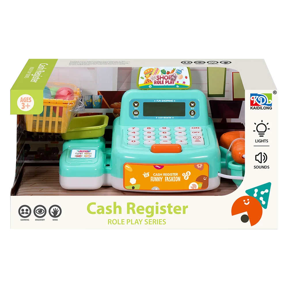 Máy tính tiền có âm thanh và đèn LH16880839 C407 (Xanh)