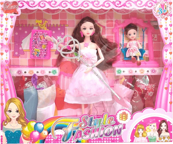 Bộ 2 búp bê trưởng tạo mẫu thời trang LH16880803 C407 (Hồng)