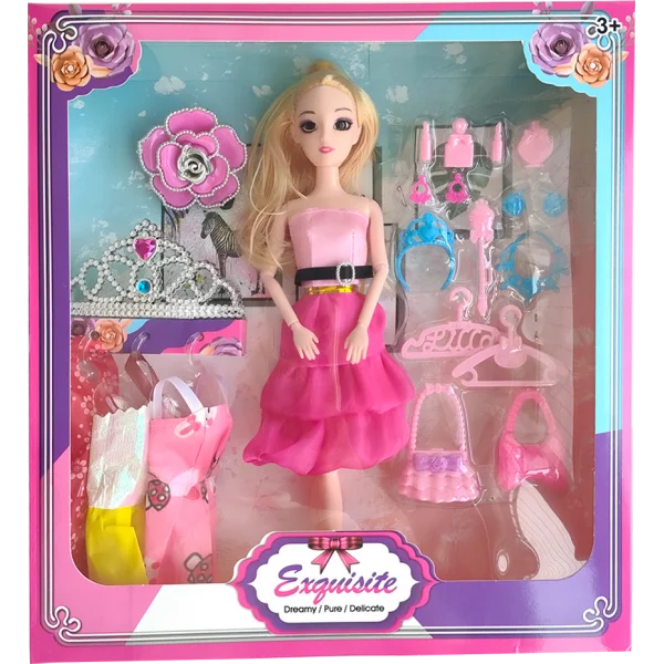 Bộ búp bê tạo mẫu thời trang và trang điểm LH16880793 C407 (Hồng)