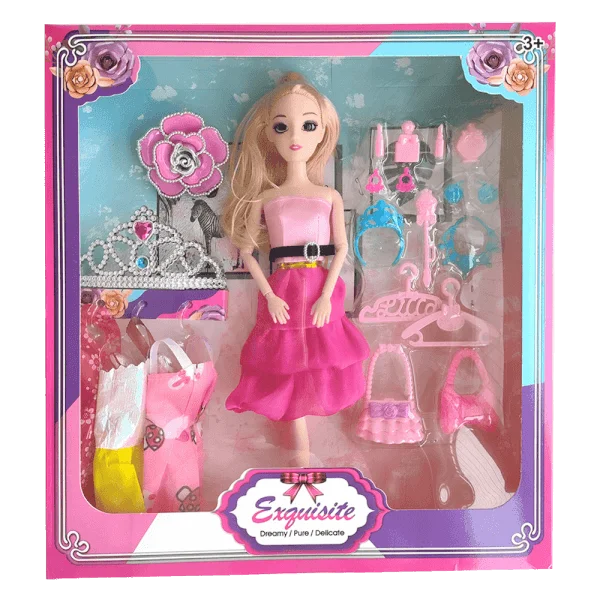 Bộ búp bê tạo mẫu thời trang và trang điểm LH16880793 C407 (Hồng)