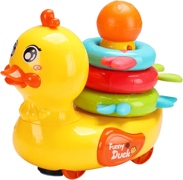 Đồ chơi chú vịt chạy loanh quoanh vui vẻ có nhạc đèn LH16880904 C407 (Vàng)