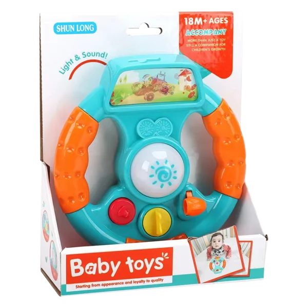 Đồ chơi vô lăng lái xe có nhạc đèn LH16880844 C407 (Xanh dương)