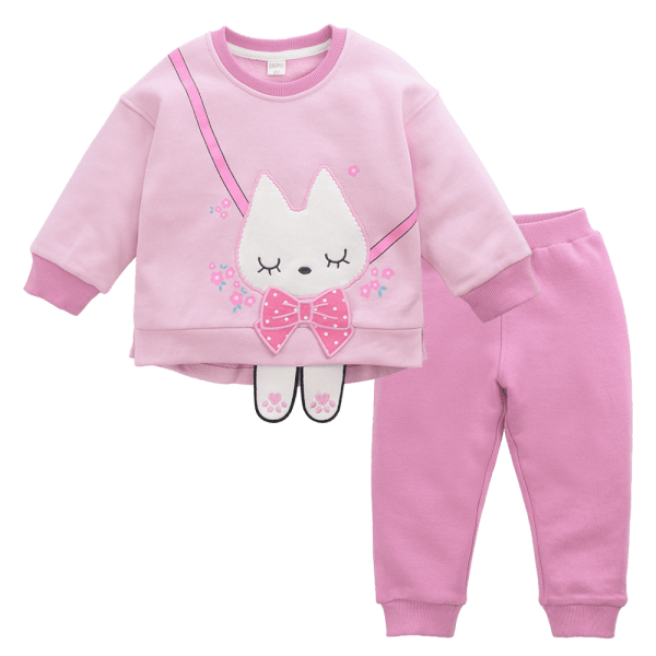 Bộ bé gái dài đông Animo ST1124027 (1-4Y,Hồng)