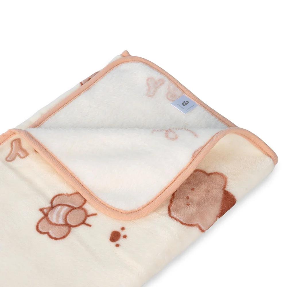 Chăn bông cho bé Animo B2409_PP001 (80x100cm,Kem)