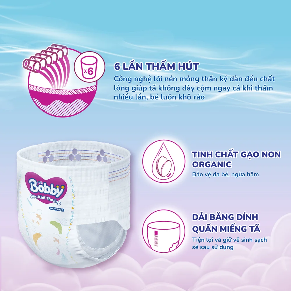 Tã quần Bobby size L, 70 miếng (giao bao bì ngẫu nhiên)