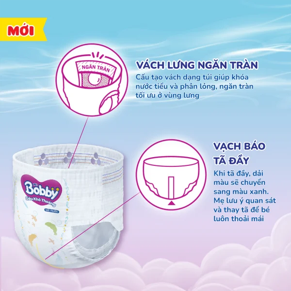 Combo 2 Tã quần Bobby size M, 78 miếng + 6 miếng