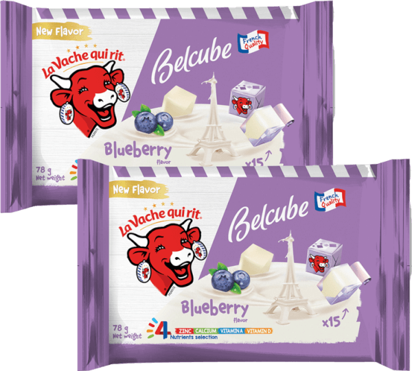 Combo 2 Thực phẩm bổ sung phô mai BelCube hương việt quất 78g