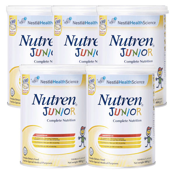 Combo 5 Thực phẩm dinh dưỡng y học Nutren JUNIOR 400g (1-10 tuổi)