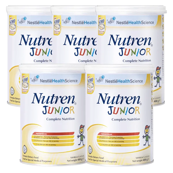 Combo 5 Thực phẩm dinh dưỡng y học Nutren JUNIOR 400g (1-10 tuổi)