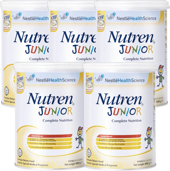 Combo 5 Thực phẩm dinh dưỡng y học Nutren JUNIOR 400g (1-10 tuổi)