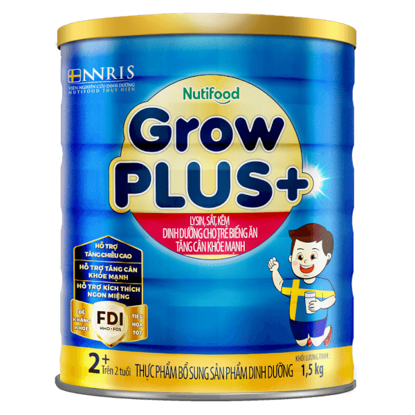 Sữa GrowPLUS+ Xanh 2+ tuổi, 1.5kg