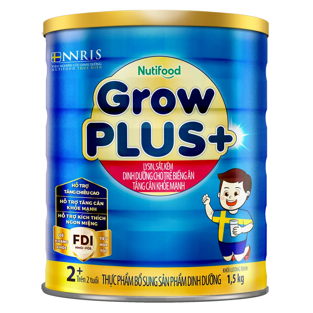 Sữa GrowPLUS+ Xanh 2+ tuổi, 1.5kg