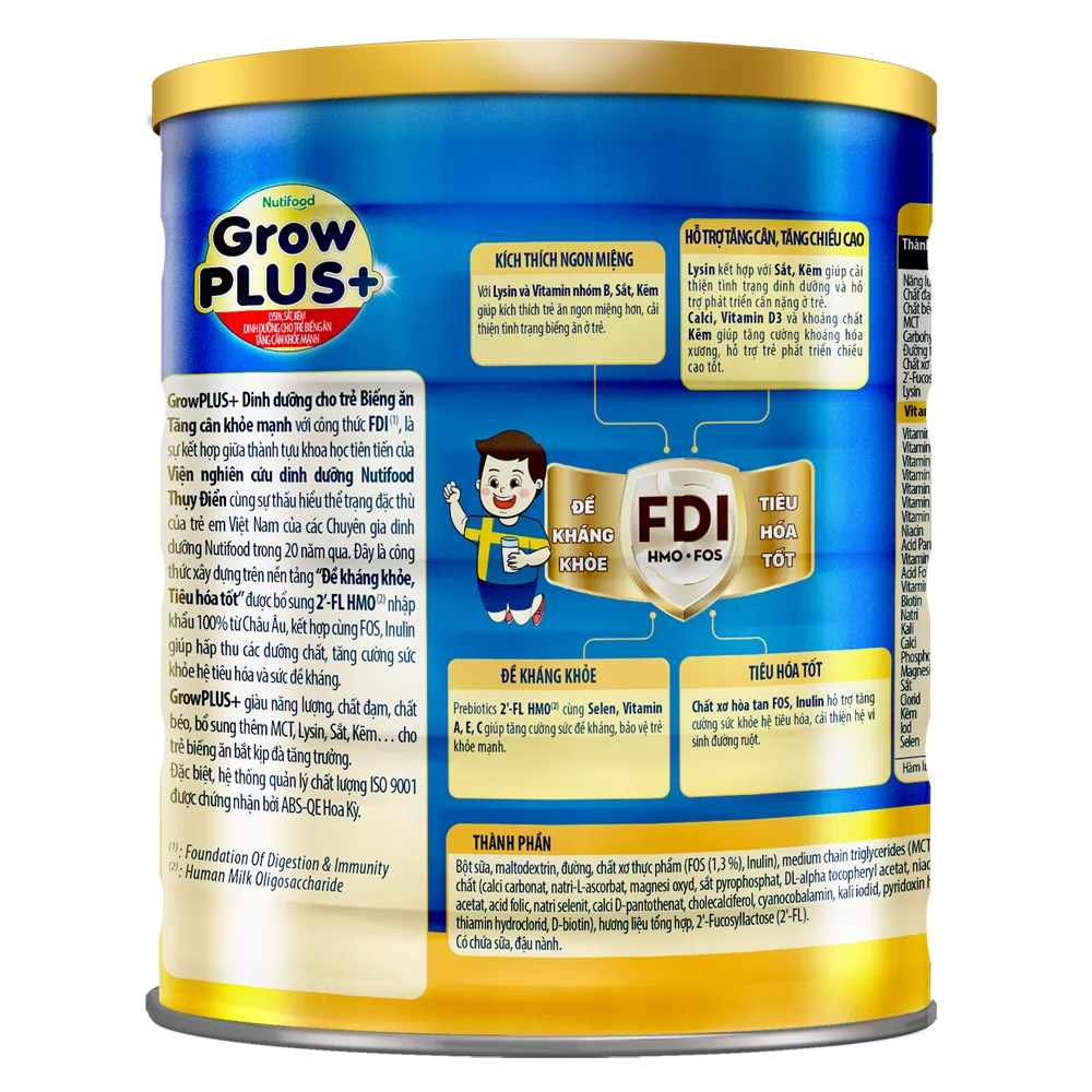 Sữa GrowPLUS+ Xanh 2+ tuổi, 1.5kg