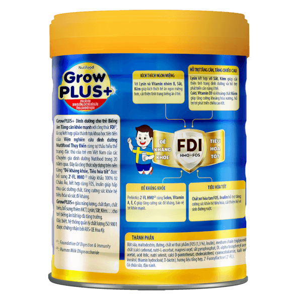 Sữa GrowPLUS+ Xanh 2+ tuổi, 900g