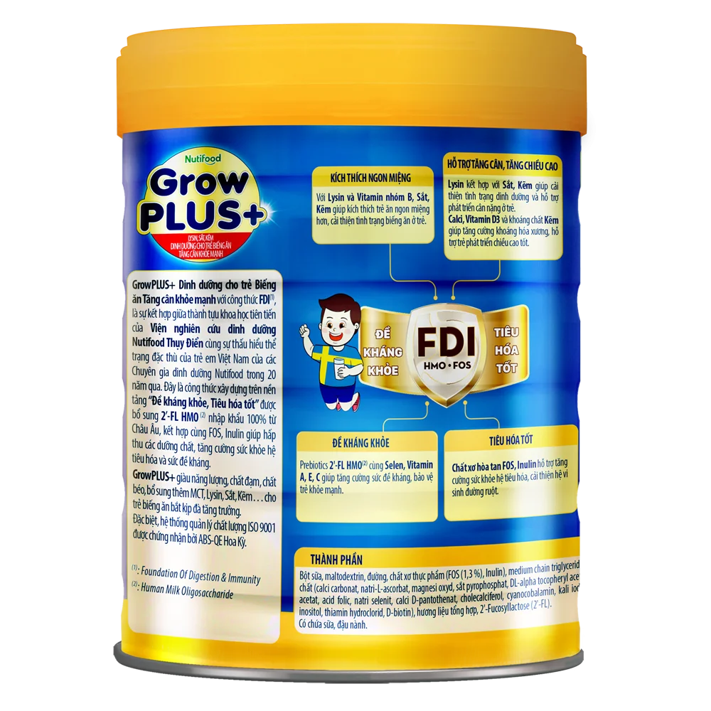 Sữa GrowPLUS+ Xanh 2+ tuổi, 900g