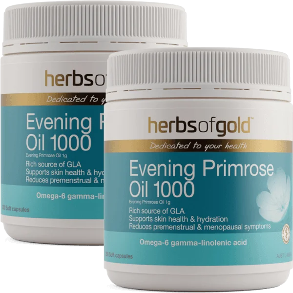 Combo 2 Thực phẩm bảo vệ sức khoẻ Herbs of Gold Evening Primrose Oil 1000