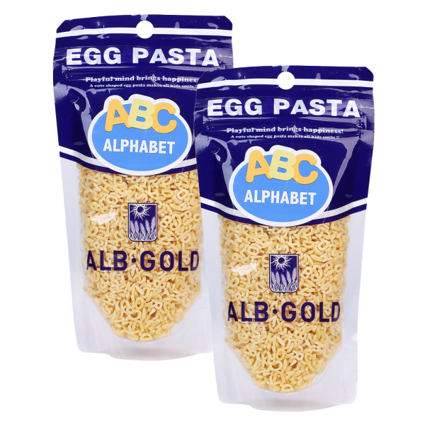 Combo 2 Mì nui trứng Egg Pasta hình chữ cái ABC 90g