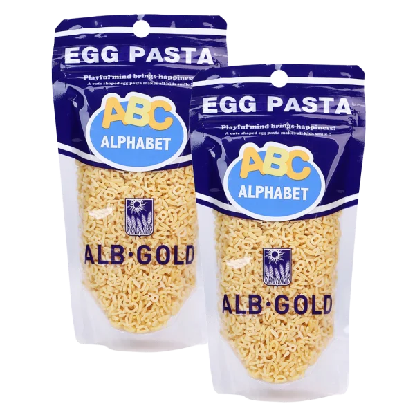 Combo 2 Mì nui trứng Egg Pasta hình chữ cái ABC 90g