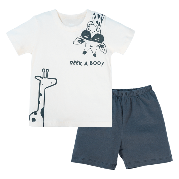 Bộ bé trai ngắn Animo Easy HN0924030 (1-4Y,Kem)