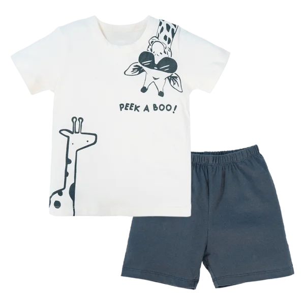 Bộ bé trai ngắn Animo Easy HN0924030 (1-4Y,Kem)