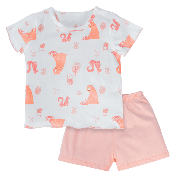 Bộ bé gái ngắn Animo Easy TX0924004 (1-4Y,Hồng cam)