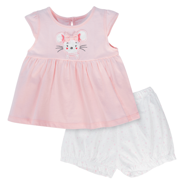 Bộ bé gái ngắn BST Chuột Đào Animo LU1024055 (9M-6Y,Hồng)