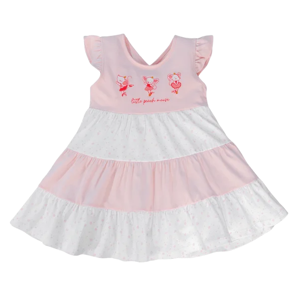 Đầm bé gái BST Chuột Đào Animo LU1124047 (9M-6Y,Hồng)