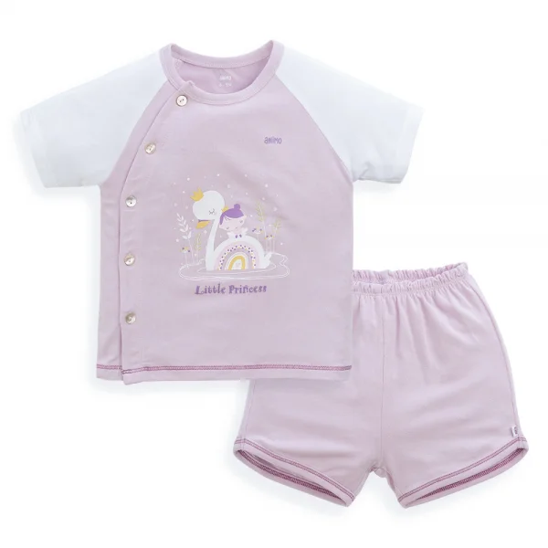 Set 2 Bộ modal kháng khuẩn ngắn Animo VD1024008 (0-24M,Tím)