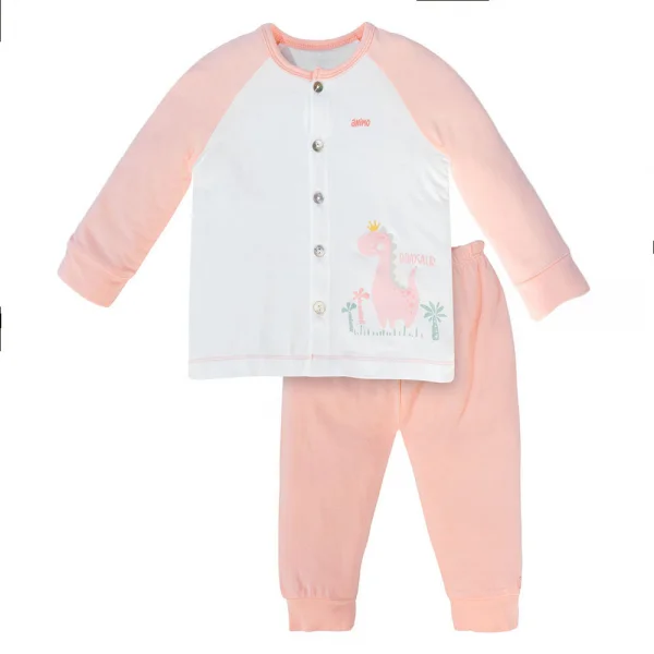 Set 2 Bộ kháng khuẩn Modal dài Animo BMC1024022 (0-24M,Hồng)