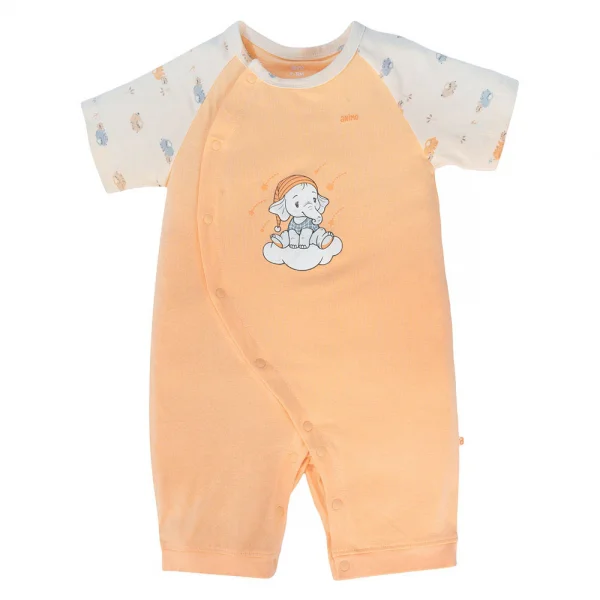 Set 2 Bodysuit modal kháng khuẩn đùi Animo VD1024011 (0-12M,Cam)