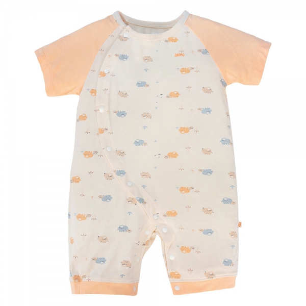 Set 2 Bodysuit modal kháng khuẩn đùi Animo VD1024011 (0-12M,Cam)