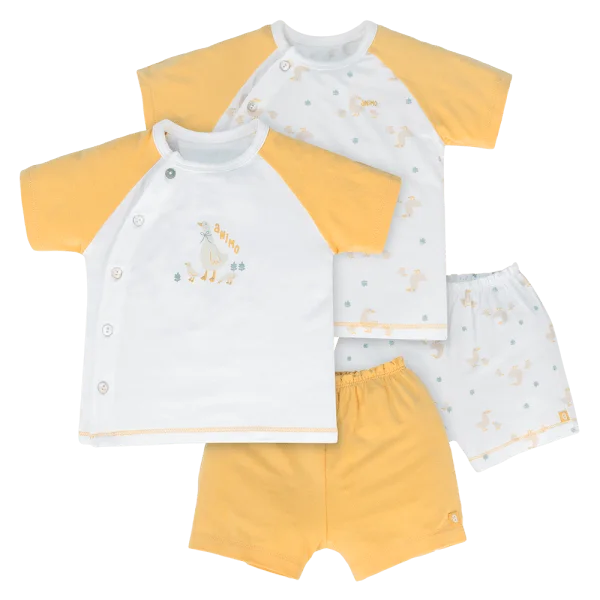 Set 2 Bộ modal kháng khuẩn ngắn Animo VD1024005 (0-24M,Vàng)