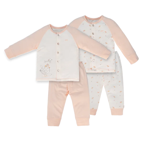 Set 2 Bộ modal kháng khuẩn dài Animo VD1024003 (0-24M,Hồng đào)