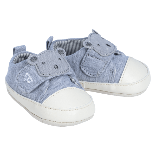 Giày sơ sinh thấp cổ BT Animo A2410_MN008 (9-11,Xám)