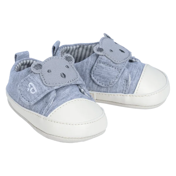 Giày sơ sinh thấp cổ BT Animo A2410_MN008 (9-11,Xám)