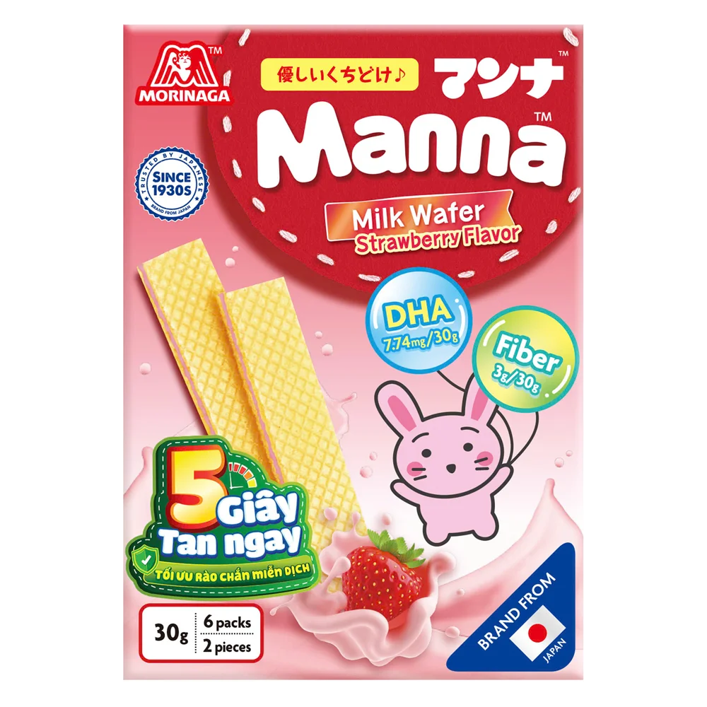 Bánh Xốp Sữa Manna Hương Dâu