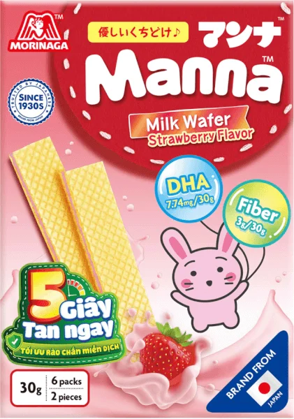 Bánh Xốp Sữa Manna Hương Dâu