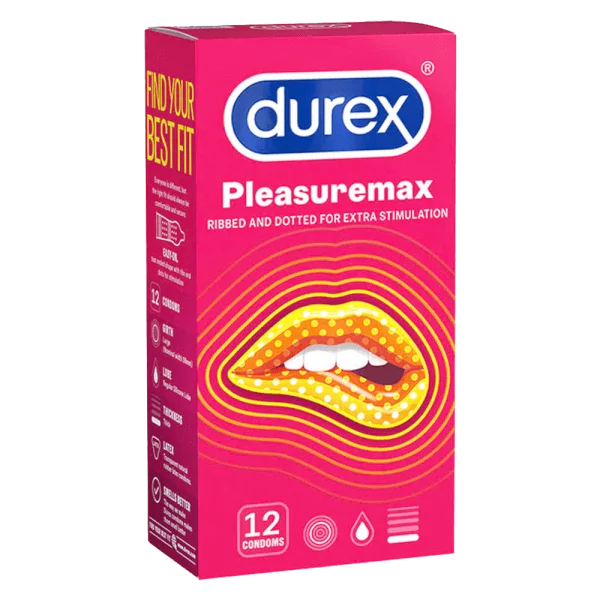Bao Cao Su Durex Pleasuremax hộp 12 gói (Giao mẫu ngẫu nhiên)
