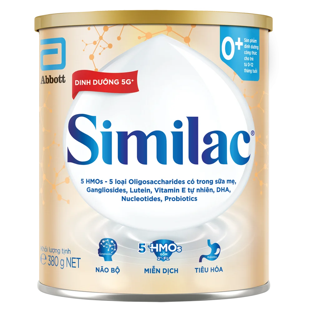 Sữa Similac 0+ 380g (0-12 tháng) (Bao bì cũ: Similac số 1 400g (0-6 tháng) - Giao bao bì ngẫu nhiên)