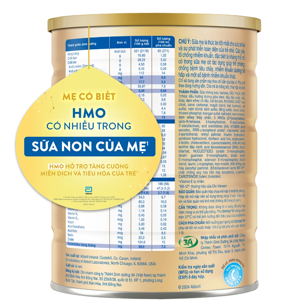 Sữa Similac 0+ 380g (0-12 tháng) (Bao bì cũ: Similac số 1 400g (0-6 tháng) - Giao bao bì ngẫu nhiên)