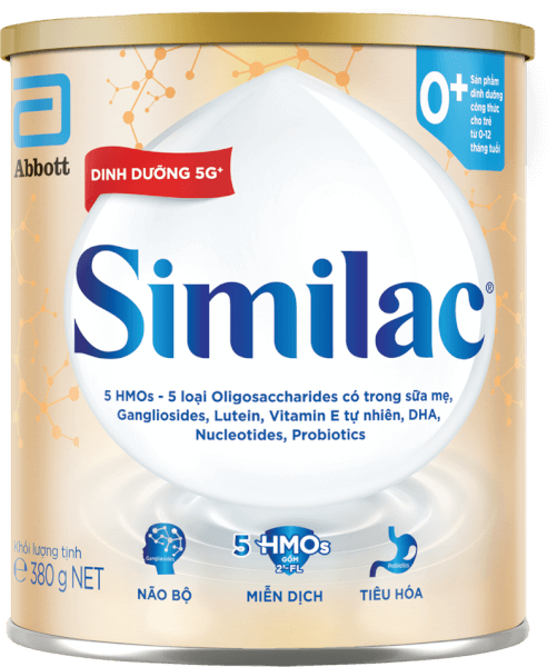 Sữa Similac 0+ 380g (0-12 tháng) (Bao bì cũ: Similac số 1 400g (0-6 tháng) - Giao bao bì ngẫu nhiên)