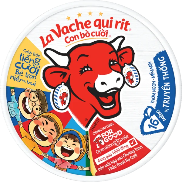 Phô mai Con Bò Cười 16 miếng (224g) (giao mẫu ngẫu nhiên)
