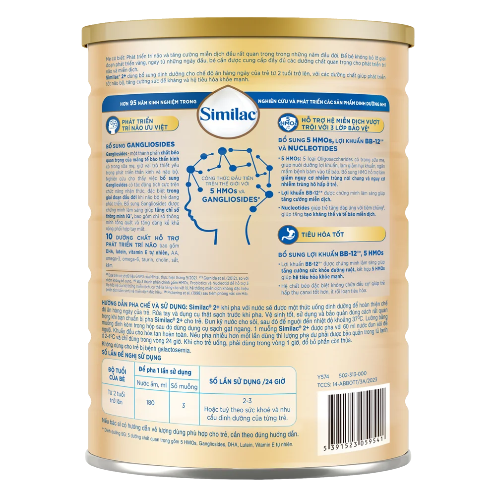 Combo 3 Sữa Similac 2+ 1,6kg (Từ 2 tuổi)