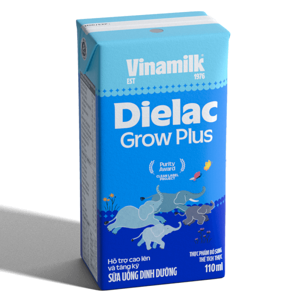 Combo 2 Thùng Sữa uống dinh dưỡng Dielac Grow Plus 110ml (Sữa Non) - Lốc 4 hộp