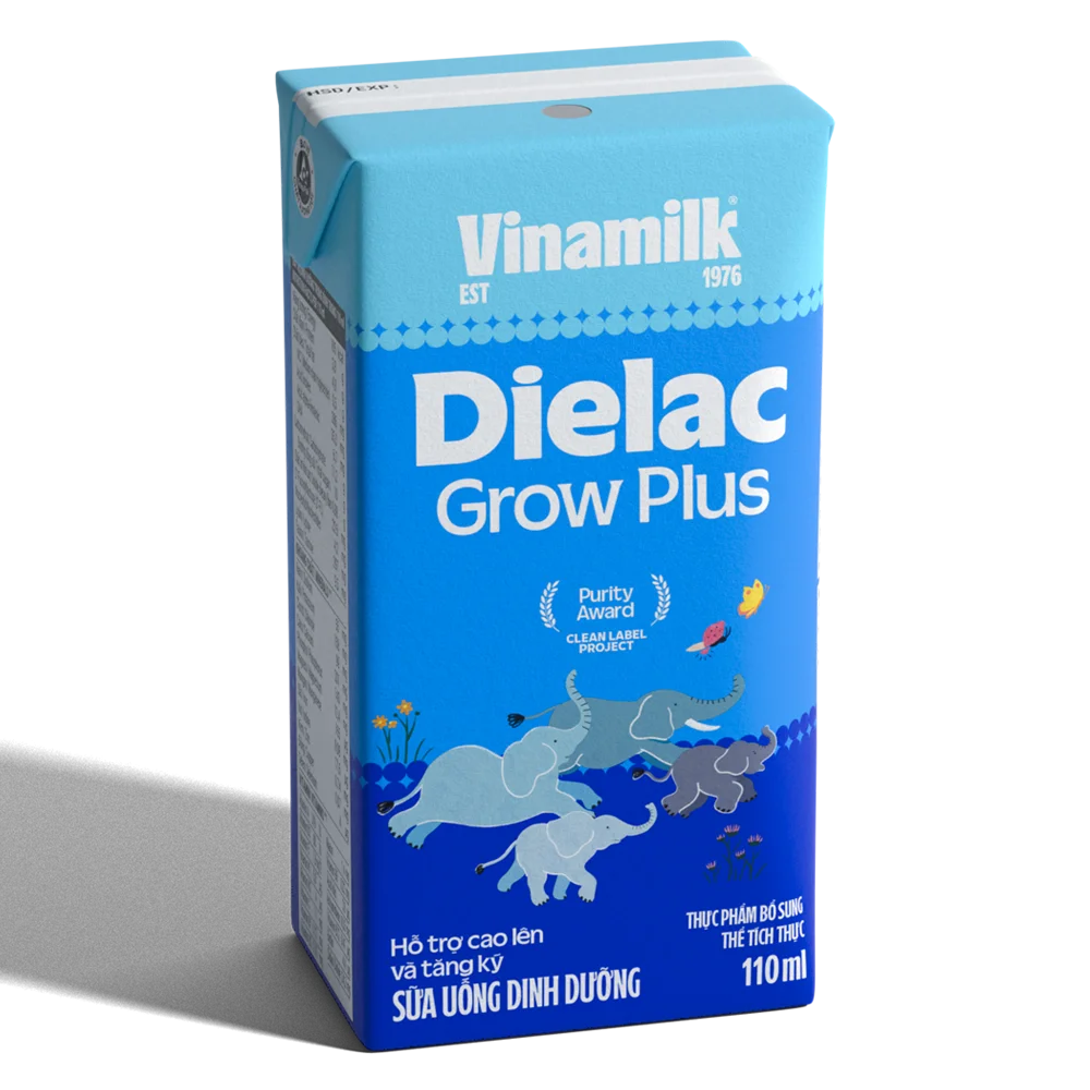 Combo 3 Thùng Sữa uống dinh dưỡng Dielac Grow Plus 110ml (Sữa Non) - Lốc 4 hộp