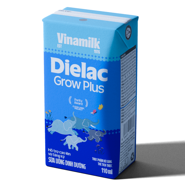 Combo 2 Thùng Sữa uống dinh dưỡng Dielac Grow Plus 110ml (Sữa Non) - Lốc 4 hộp