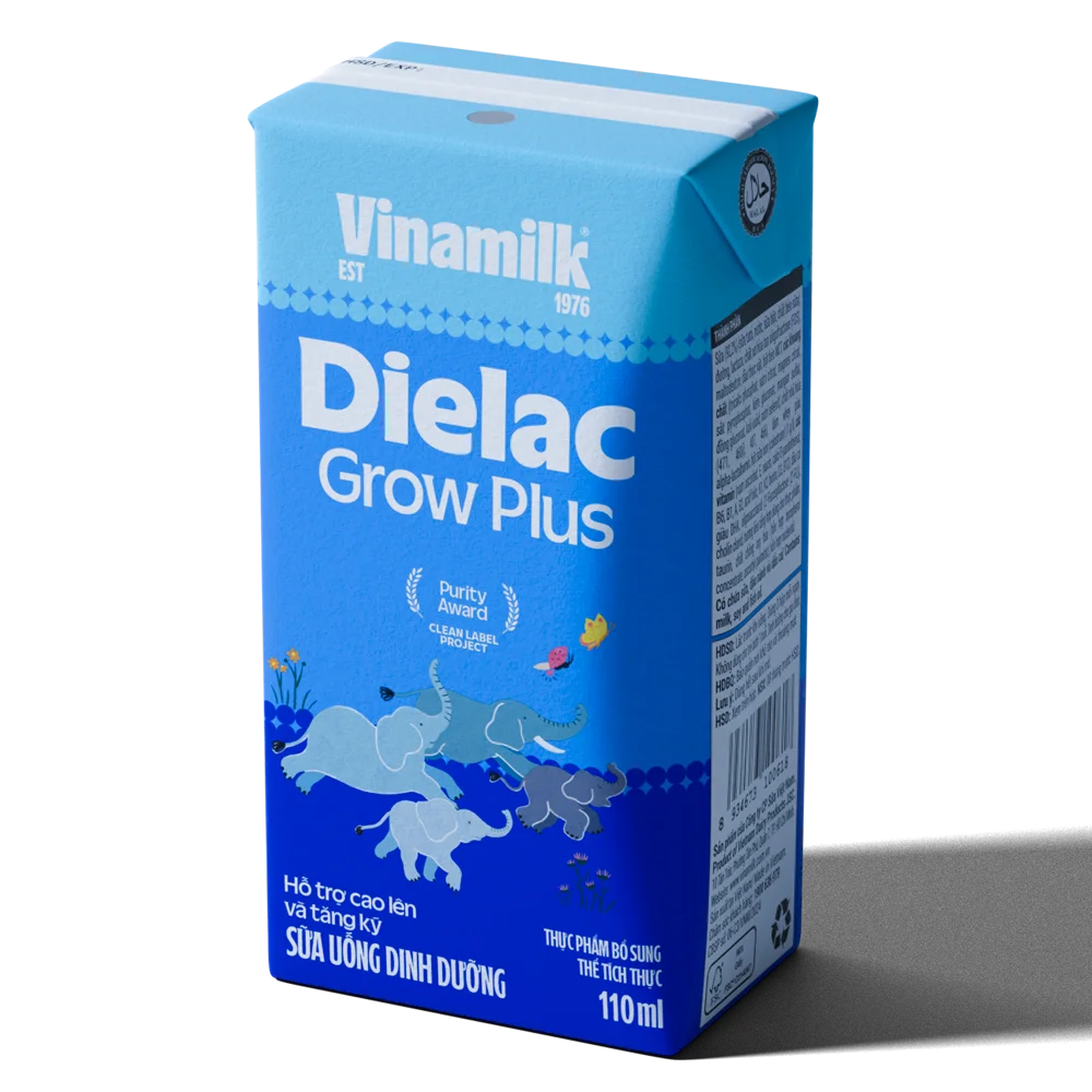 Combo 3 Thùng Sữa uống dinh dưỡng Dielac Grow Plus 110ml (Sữa Non) - Lốc 4 hộp